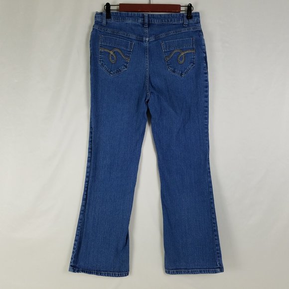 Classic Elements Jeans Womens Size 10 Mid Rise Bootcut Medium‎ Wash Blue Denim - Picture 2 of 12